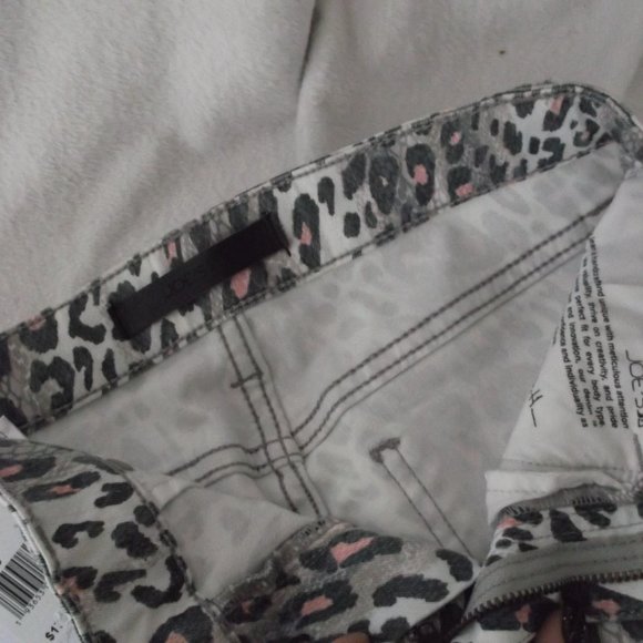 NWT - Joe's The Charlie High Rise Skinny Ankle Animal Print Jeans  Size 23 - Picture 2 of 14
